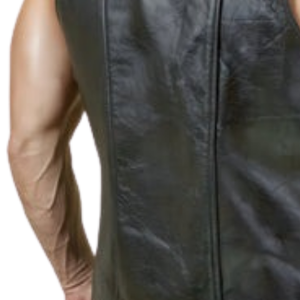 <b>Mens</b> Gridlock Leather <b>Waistcoat</b> <b>Black</b> and Red Faux Leather Fetish Clubwear Vest - Product Image 6