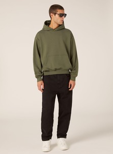 เสื้อฮู้ดแบบสวมศีรษะใส่ได้ทั้งชายและหญิงทรงหลวมมีฮู้ดผ้าคอตตอนเนื้อนุ่ม - Product Image 4