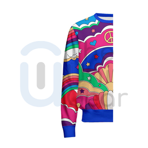 เสื้อสเวตเตอร์คอตตอนมีฮู้ดสำหรับผู้ชายเสื้อสเวตเตอร์ไม่มีลายแบบสวมหัวคอกลมพิมพ์แบบกำหนดเอง - Product Image 3
