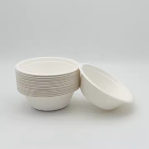 Nueva vajilla Biodegradable 100% PFAS-Free 12oz Tazón redondo (350ml) Tazón de bagazo con logotipo personalizado de alta calidad desechable - Product Image 6