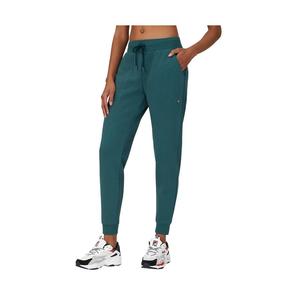 Pantalon de jogging Fila Joelle pour femme, vert émeraude, toile, coupe évasée, taille élastique, respirant, adapté au bureau - Taille - Product Image 3