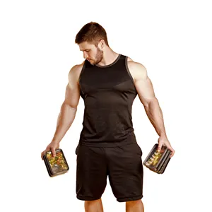 Yaz egzersiz Romper Zip Zip Up kollu spor ceket erkekler iki adet spor vücut geliştirme kolsuz Tank Top ve kısa Set