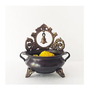 ชามตกแต่งทองเหลืองบริสุทธิ์ชามดอกไม้ urli โรแมนติกชามทองเหลืองชุบทองชามดอกไม้ urli สำหรับตกแต่งบ้านงานแต่งงาน - Product Image 6