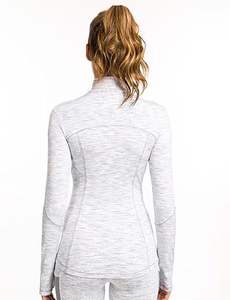 Chaqueta de entrenamiento atlética con cremallera completa para mujer, pana transpirable para gimnasio, Yoga, patrón sólido, camisetas para correr de invierno - Product Image 6