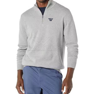 <b>Men's</b> Custom Size Cotton Polyester Fleece Pullover Long Sleeve <b>Half</b> <b>Zip</b> Winter <b>Sweatshirt</b> Comfortable Hoodies & <b>Sweatshirts</b> - Product Image 1