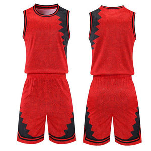 Vêtements de sport de haute qualité en gros, ensemble de maillot de basket-ball à séchage rapide avec broderie de drapeau de Cooper 32, shorts respirants - Product Image 1