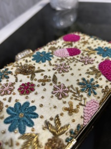 Sac à main de grande capacité Art abstrait moderne en coton imperméable bouton écologique pour jeunes filles - Product Image 2