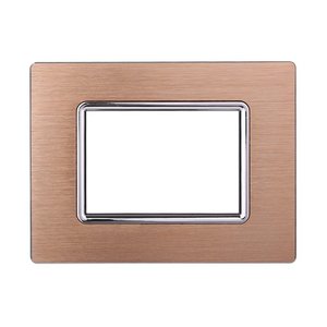 Etroit spazio serie 3P piastra in alluminio, Color oro, compatibile con luce vivente Bticino-materiali elettrici/compatibile - Product Image 1