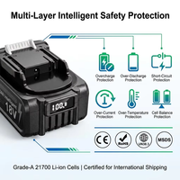 Batterie lithium-ion 18V 5Ah avec affichage numérique, batterie de remplacement rechargeable pour outils électriques sans fil, usine OEM ODM