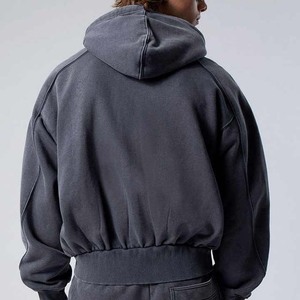 Unisex Acid Wash Vintage Hoodie 100% Cotton Men's Pullover Hoodies - Product Image 6