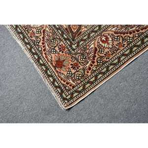 Turkish Vintage Rug 6.3x9.5 ft, <b>Red</b> Floral <b>Wool</b> Rug - Product Image 5