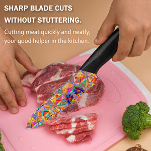 Couteau de chef de qualité supérieure avec revêtement céramique et manche en plastique pour le camping en plein air, livraison rapide en stock - Product Image 5