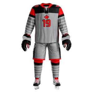 Meilleures ventes Uniformes de hockey sur glace à manches longues Vêtements de sport avec un nouveau design Tissus respirants Ensembles de hockey sur glace pour hommes Service OEM - Product Image 4