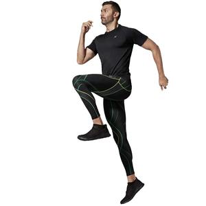 Pantalones deportivos de compresión para hombre para entrenamiento atlético para correr personalizados, mallas de compresión elásticas de 2 vías de poliéster Spandex - Product Image 5