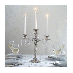 Centro de mesa Vintage de la mejor calidad, candelabro de mesa para decoración de boda, candelabro de 5 brazos con acabado plateado para decoración del hogar - Product Image 3