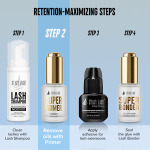 Colle pour extensions de cils |   Formule liquide végane et sans cruauté animale |   Prétraitement pour une meilleure rétention |   Ingrédients de qualité supérieure | - Product Image 5