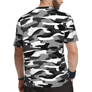 Camiseta de camuflaje informal personalizada para hombre, ropa de caza y pesca con estampado de sublimación transpirable con cierre de cordón frontal plano - Product Image 6