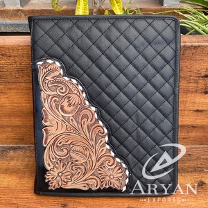 Soporte ejecutivo con cremallera, organizador de documentos de cuero con herramientas, carpeta de Agenda/cartera con Bloc de notas y bolsillos, carpeta de archivos acolchada A4 - Product Image 1