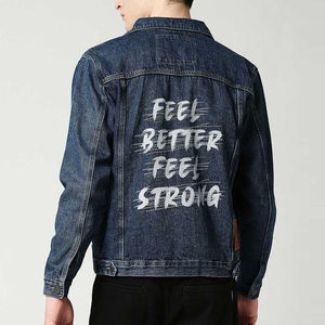 Hombres 100% chaqueta de mezclilla por encargo al por mayor a prueba de viento con color personalizado y tamaño chaqueta de mezclilla para los hombres - Product Image 3