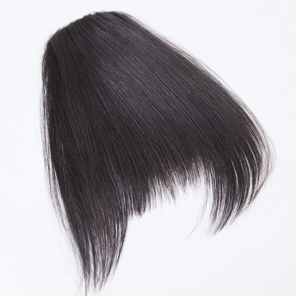 Hot selling 6 inch Natural black #613 colors remy human hair bangs for women Crown Hair Topper