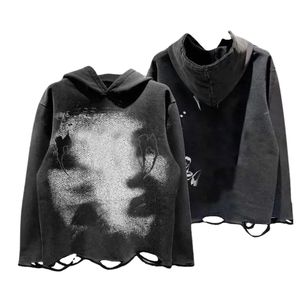 เสื้อมีฮู้ดสำหรับผู้ชายเสื้อแนวสตรีทซักด้วยกรดมีลายนูนน้ำหนักเบาป้องกันริ้วรอย - Product Image 2