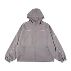Cortavientos impermeable Unisex 2024, venta al por mayor personalizada, chaqueta de invierno de talla grande para hombre, ropa ligera a prueba de viento con capucha para exteriores - Product Image 1