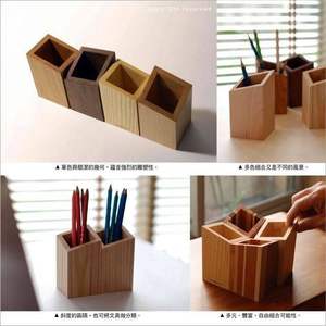 <b>Wooden</b> Pencil case <b>Desktop</b> Stationery Storage Box - Product Image 4