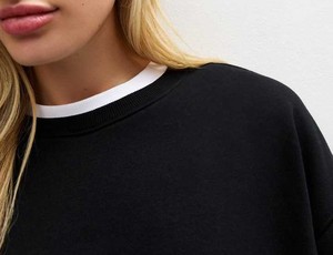 Sudadera de lana de algodón Unisex informal para ropa de invierno Sudadera de cuello redondo de gran tamaño de estilo callejero - Product Image 3