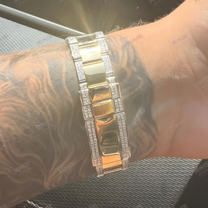 Montre de luxe en diamant moissanite pour homme, design ultra brillant, finition haut de gamme et style audacieux, idéale pour offrir en cadeau - Product Image 6