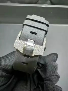 Reloj Deportivo de Lujo para Hombre, Estilo Hip Hop, 41 mm, Correa de Cuero, Movimiento Mecánico Automático, Caja de Acero Inoxidable con Moissanita - Product Image 4