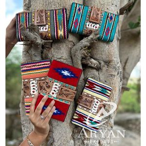 Venta caliente Aztec Saddle Blanket Wallet Clutch Elegante Nuevo diseño Carteras Multiusos Único Western Carteras de cuero de alta calidad - Product Image 1