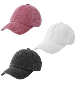 Washed Polyester 3D Embroidery Breathable Waterproof Plain Baseball Cap Vintage Adjustable Unstructured Dad <b>Hat</b> for Men Women - Product Image 4