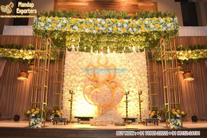 Mandap de Metal Moderno de Estilo Abierto, Decoración Única para Bodas, Arreglo de Mandap de Metal para Bodas Fusion, Decoración de Mandap de Metal para Bodas Indias en el Reino Unido - Product Image 4