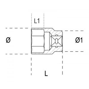 เบต้า1/2 ''ซ็อกเก็ตมือหกเหลี่ยมตัวเมียไดรฟ์สแตนเลสหลายแพ็ค - Product Image 2
