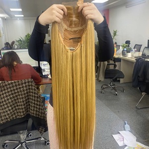 วิกผมคนแท้จากเวียดนามวิกผมสไตล์ตรงแบบมีลูกไม้เต็มสีเหลืองสีน้ำตาล - Product Image 2