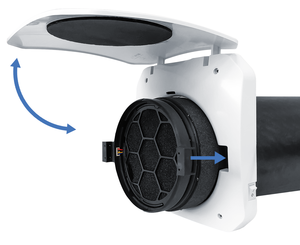 BSK Zephyr, Ventilador de Pared sin Ductos HRV-Flexible con Wi-Fi, Diseño Moderno para Hoteles y Hospitales - Product Image 5