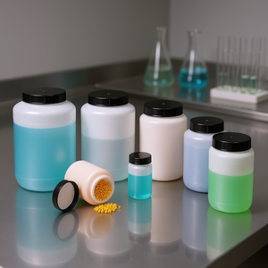 Botellas de Laboratorio Redondas de Cuello Ancho, Duraderas y de Alta Calidad de Burkle GmbH, Diseño en Caja - Product Image 3