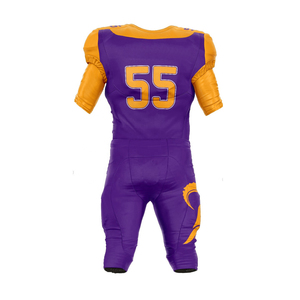 Uniforme de football américain unisexe personnalisé à manches courtes, respirant, 100% polyester avec impression et ensembles personnalisés - Product Image 5