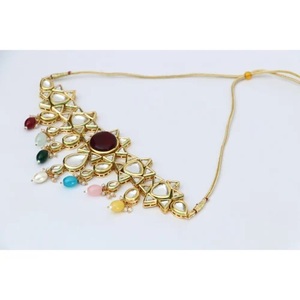 Indian Manufacturer's Ethnic Kundan Choker Necklace <b>Mother</b> <b>Pearl</b> Multi-Color Gold Plating Wedding Party Fashion Stainless Steel - Product Image 6