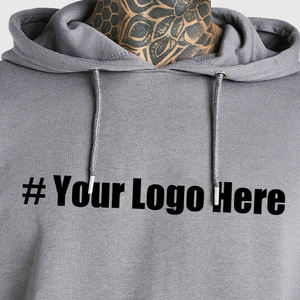 Sudadera con capucha con estampado personalizado bordado de gran tamaño de peso pesado Sudadera de lana de algodón unisex para colección de otoño - Product Image 3