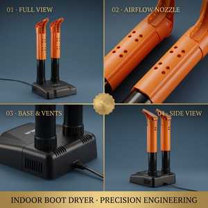 Secador de Botas y Zapatos para Interiores con Calor, 220V 110V, Secado Rápido, Desodorizante para Botas de Esquí, Senderismo, Trabajo, Guantes, Hogar y Viajes - Product Image 3