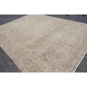 Turkish Rug, 10.4x12.5 ft Oversize Rug, <b>Brown</b> Gray <b>Wool</b> Rug - Product Image 2