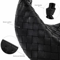 Sac fourre-tout en cuir tissé grande capacité, fourni directement par l'usine, sac à bandoulière durable en peau de mouton pour supermarchés et chaînes de magasins