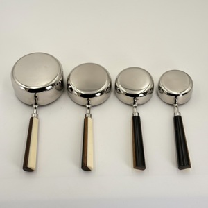 Hot Selling Products Kitchen Gadgets 4 Pieces <b>Measuring</b> Tools Wood and Resin Handle <b>Measuring</b> Cup and <b>Spoons</b> Set - Product Image 5