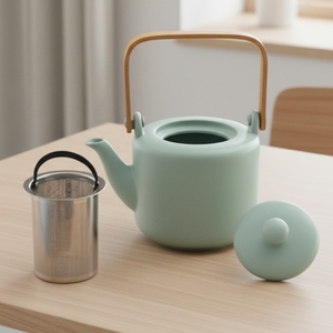 Théière en céramique 3460100S à succès, design compact pour les pauses thé au bureau et sur le lieu de travail - Product Image 5