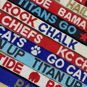 Customizable Cute Glass Belt Style <b>Hand</b> Beaded <b>Bag</b> Accessory Seed Bead Strap Handbag Purse Trendy Detachable Acrylic Fashionable - Product Image 1