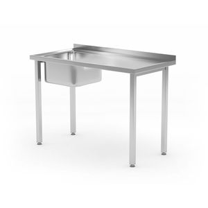 Fregadero de Cocina Moderno de Acero Inoxidable con Tamaño de 1000x600x(H)850mm - Product Image 1