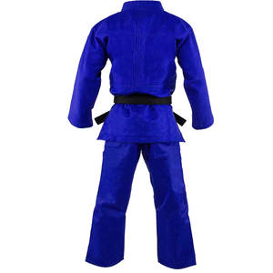 เครื่องแบบยูโดคาราเต้100% เครื่องแบบผ้าฝ้าย jujitsu ชุดสีขาวฟ้าคู่ทอ BJJ judo GI กิโมโนผ้าฝ้ายยูโดยูโด - Product Image 4