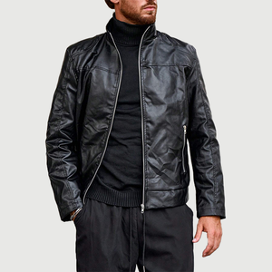 New Style <b>Winter</b> Men's Plus Size <b>Waterproof</b> Breathable Knitted Bomber/Puffer <b>Jacket</b> with Zipper and Cotton Filling Calf Skin - Product Image 1