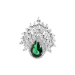 Anillos de Plata de Ley 925 de Primera Calidad para Mujer, Chapados en Oro Rosa y Rodio, con Incrustaciones Elegantes en Forma de Corazón, Modernos, de Acero Inoxidable - Product Image 1